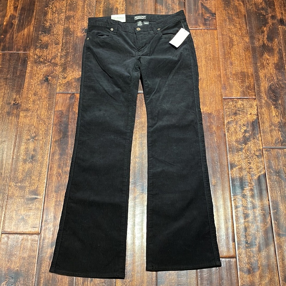 POLO WOMENS BLACK CORDUROY STRETCH FIT SZ 4/32 NWT